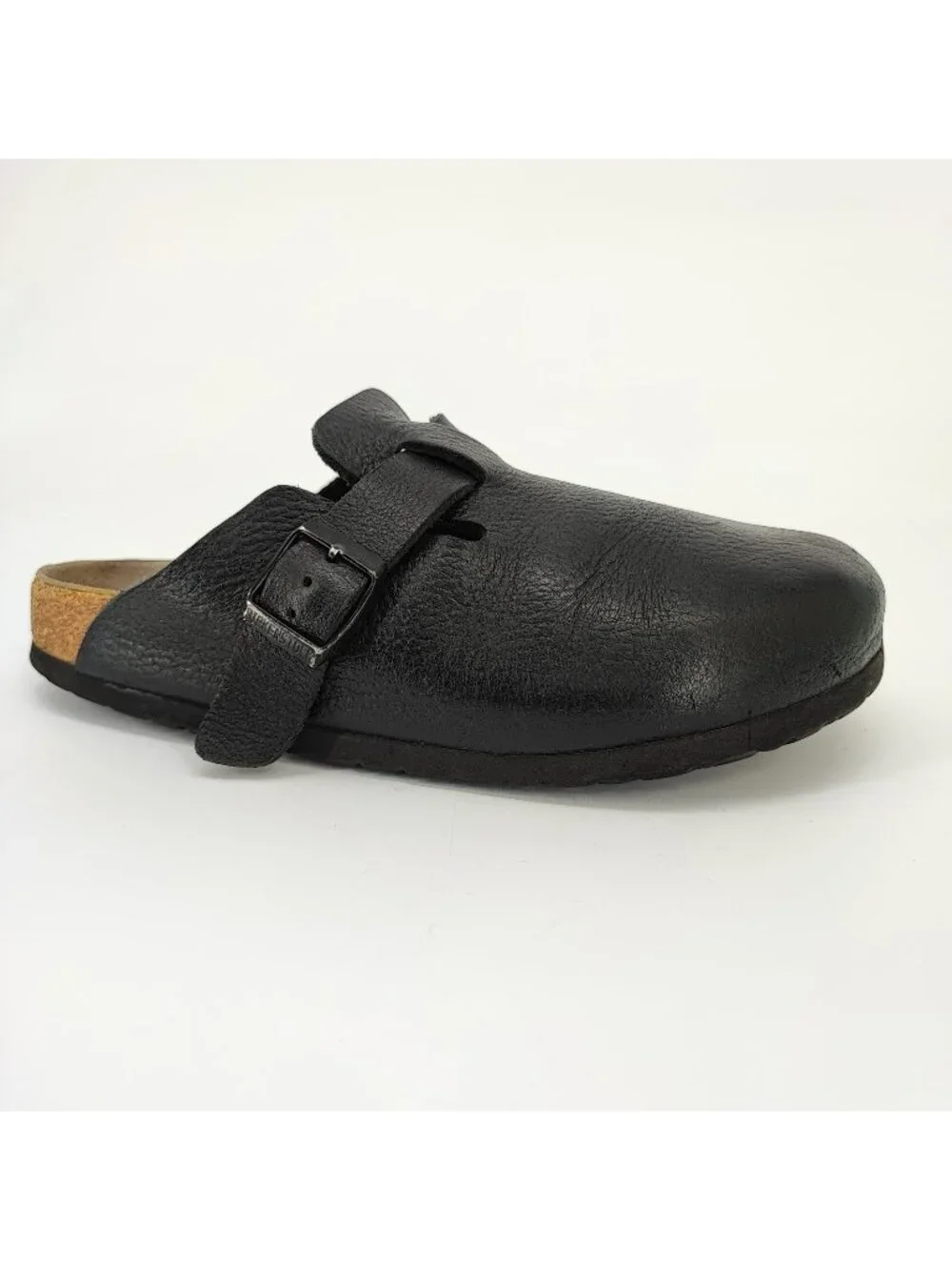 Birkenstock Boston Women's Size 6 US Mules Leather Black Comfort Clogs